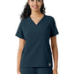 Women's Knit Panel Top - C13310 - Navy