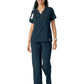 Women's Knit Panel Top - C13310 - Navy