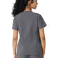 Women's Knit Panel Top - C13310 - Pewter