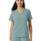 Women's Knit Panel Top - C13310 - Summer Blue