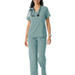 Women's Knit Panel Top - C13310 - Summer Blue