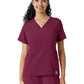 Women's Knit Panel Top - C13310 - Wine
