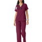 Women's Knit Panel Top - C13310 - Wine