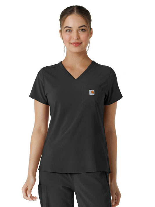 Women's One-Pocket Tuck-In Top - C13410 - Black