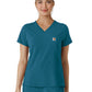 Women's One-Pocket Tuck-In Top - C13410 - Caribbean Blue