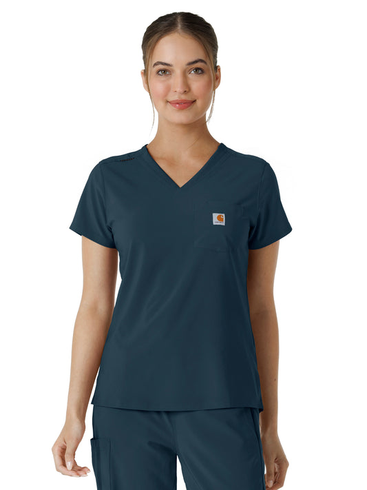 Women's One-Pocket Tuck-In Top - C13410 - Navy Blue