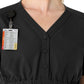 Women's Four-Pocket Henley Maternity Top - C14113 - Black