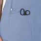 Women's Four-Pocket Henley Maternity Top - C14113 - Ceil Blue