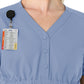 Women's Four-Pocket Henley Maternity Top - C14113 - Ceil Blue