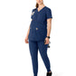 Women's Four-Pocket Henley Maternity Top - C14113 - Navy