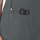 Women's Four-Pocket Henley Maternity Top - C14113 - Pewter