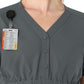 Women's Four-Pocket Henley Maternity Top - C14113 - Pewter