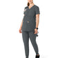 Women's Four-Pocket Henley Maternity Top - C14113 - Pewter