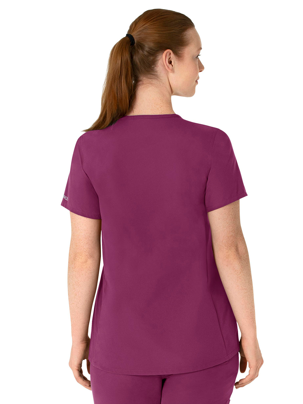 Women's Four-Pocket Henley Maternity Top - C14113 - Wine