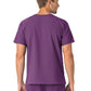 Unisex Seven-Pocket Modern Fit V-Neck Top - C15013 - Eggplant