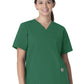 Unisex Seven-Pocket Modern Fit V-Neck Top - C15013 - Hunter