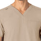 Unisex Seven-Pocket Modern Fit V-Neck Top - C15013 - Khaki