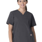 Unisex Seven-Pocket Modern Fit V-Neck Top - C15013 - Pewter