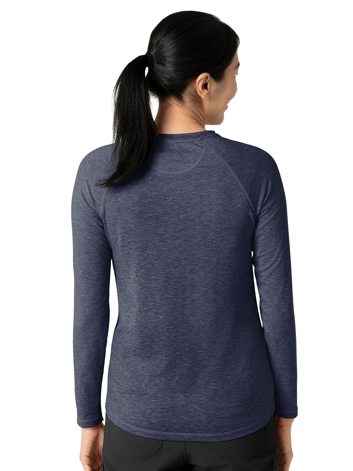 Women's Performance Long Sleeve Tee - C31009 - Navy Heather