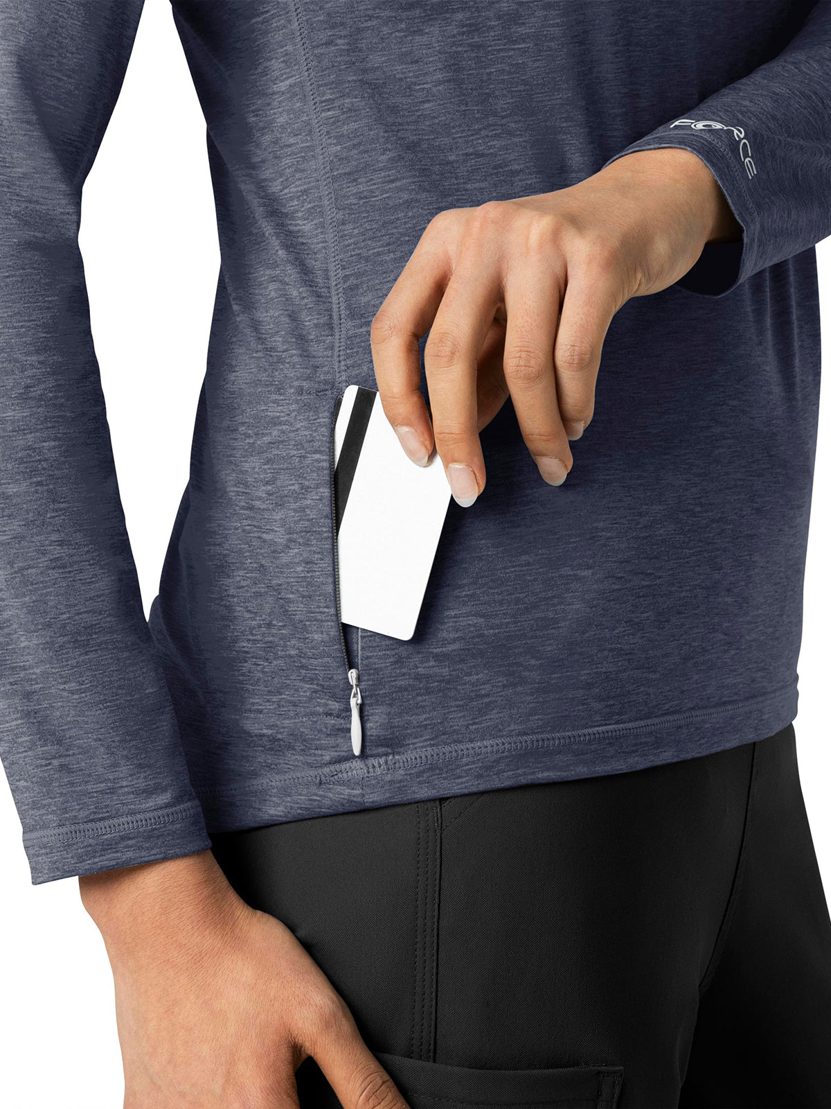Women's Performance Long Sleeve Tee - C31009 - Navy Heather