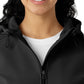 Women's Four-Pocket Bonded Fleece Hoodie - C85023 - Black