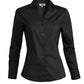 Women's V-Neck Stretch Shirt - 5034 - Black