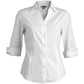 Women's 3/4 Sleeve V-Neck Shirt - 5045 - White