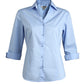 Women's 3/4 Sleeve V-Neck Shirt - 5045 - Blue