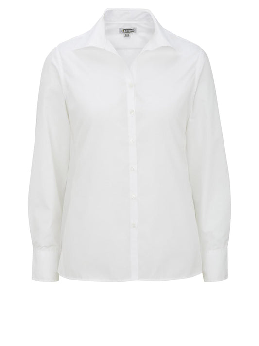 Women's Long Sleeve Lightweight Poplin Shirt - 5295 - White