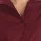 Women's Long Sleeve Lightweight Poplin Shirt - 5295 - Burgundy