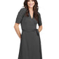 Women's 2-Pocket Wrap Dress - 9977 - Forged Iron