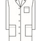 Women's Five-Pocket 37" Full-Length Lab Coat - 161 - White