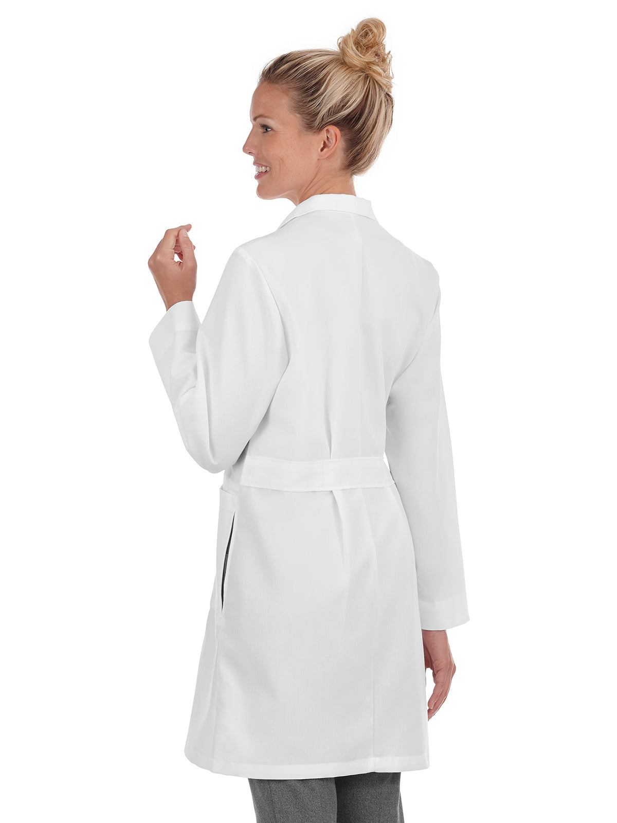 Women's Five-Pocket 37" Full-Length Long Lab Coat - 1964 - White