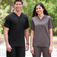 Unisex 1-Pocket V-Neck Top - 2200 - Black