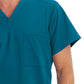 Unisex 1-Pocket V-Neck Top - 2200 - Caribbean Blue