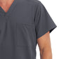 Unisex 1-Pocket V-Neck Top - 2200 - Charcoal