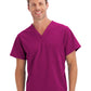 Unisex 1-Pocket V-Neck Top - 2200 - Plumberry Wine