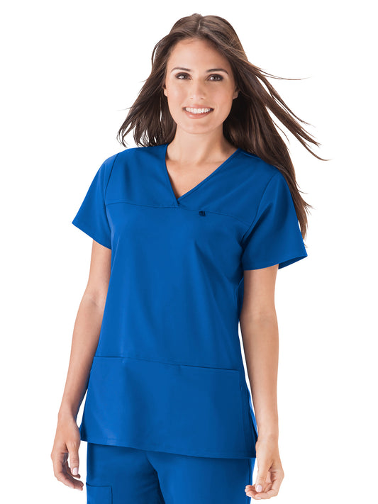 Women's 4-Pocket Highcross Neck Top - 2299 - Royal Blue
