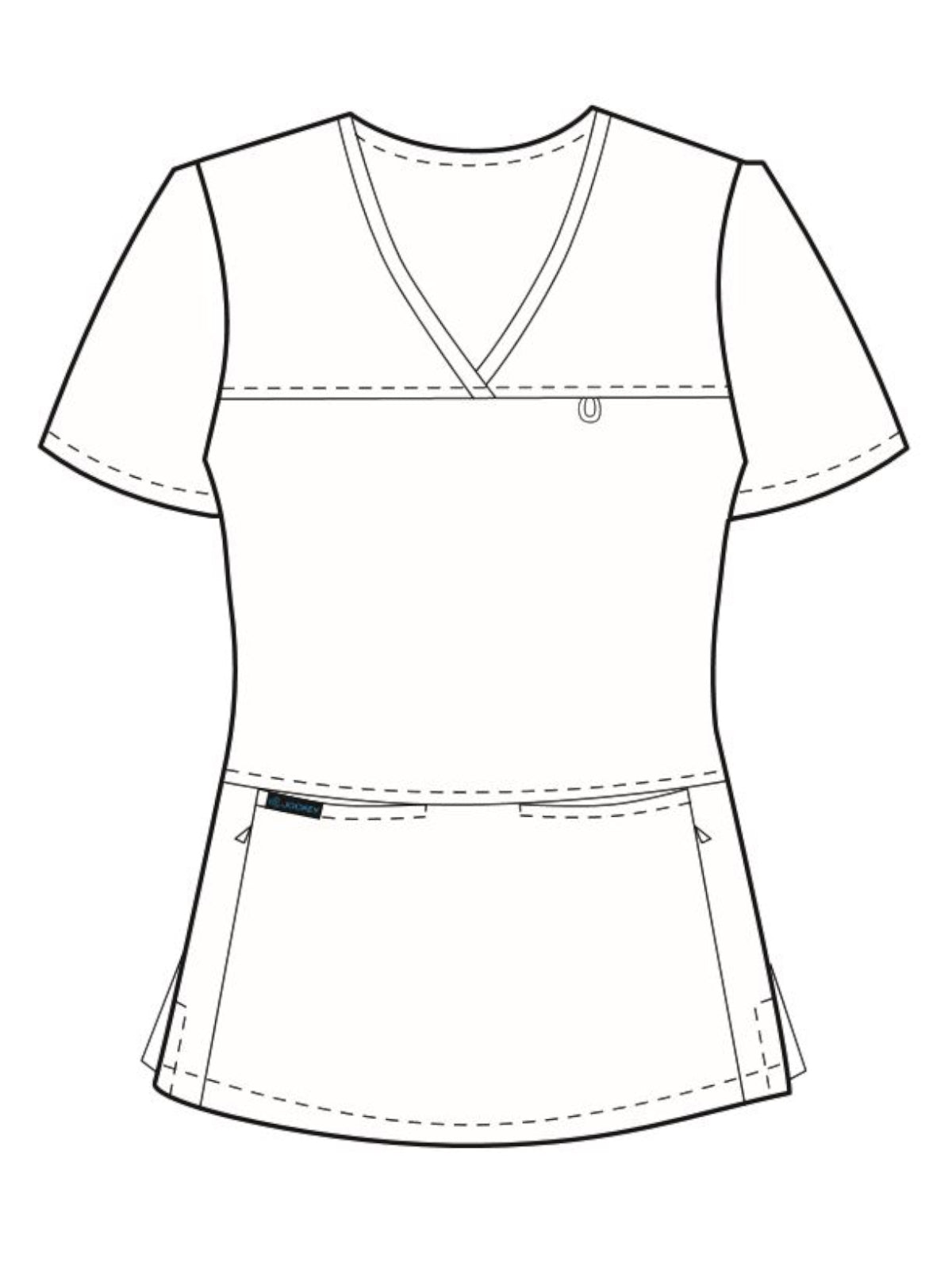 Women's 4-Pocket Highcross Neck Top - 2299 - Plumberry/Wine