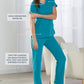 Women's 5-Pocket Mock Wrap Top - 2306 - Teal