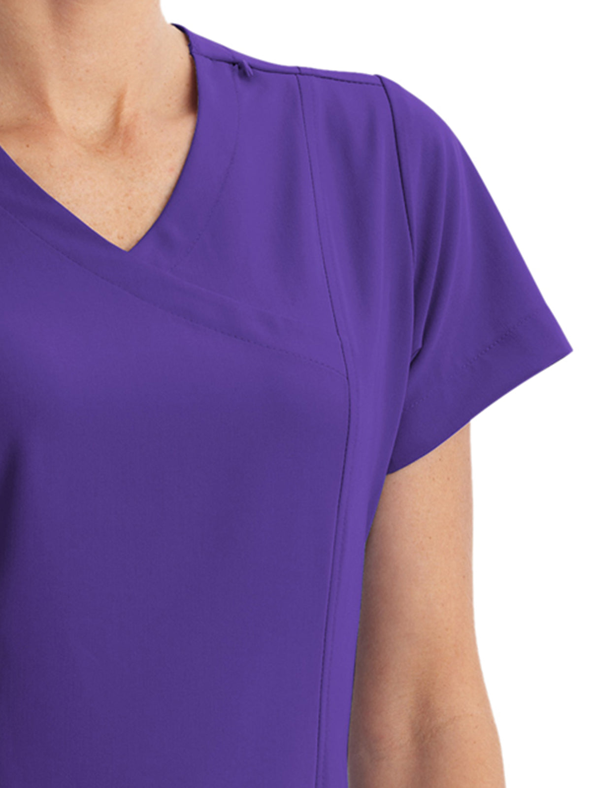Women's 5-Pocket Mock Wrap Top - 2306 - Purple