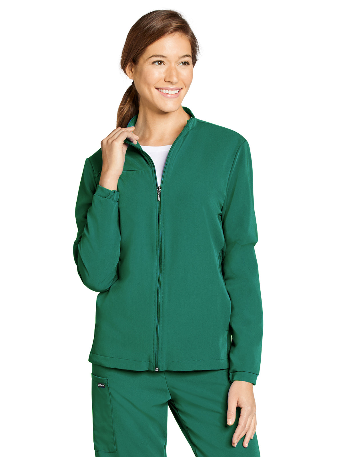 Unisex 3-Pocket Zip Front Jacket - 2477 - Spruce