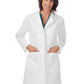 Women's Knot Button Five-Pocket 38" iPad® Lab Coat - 763 - White