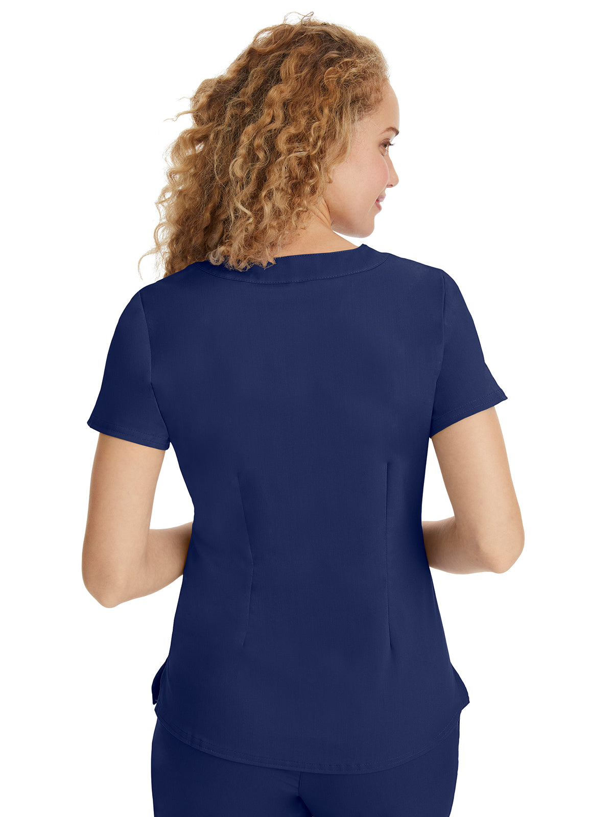 Women's 2-Pocket Jane Triple-Needle Stitching Top - 2167 - Navy