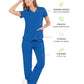 Women's 2-Pocket Jane Triple-Needle Stitching Top - 2167 - Royal