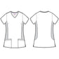 Women's 2-Pocket Juliet Stylish V-Neck Top - 2245 - Red