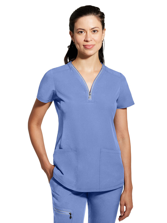Women's 3-Pocket Sonia V-Neck Top - 2274 - Ceil