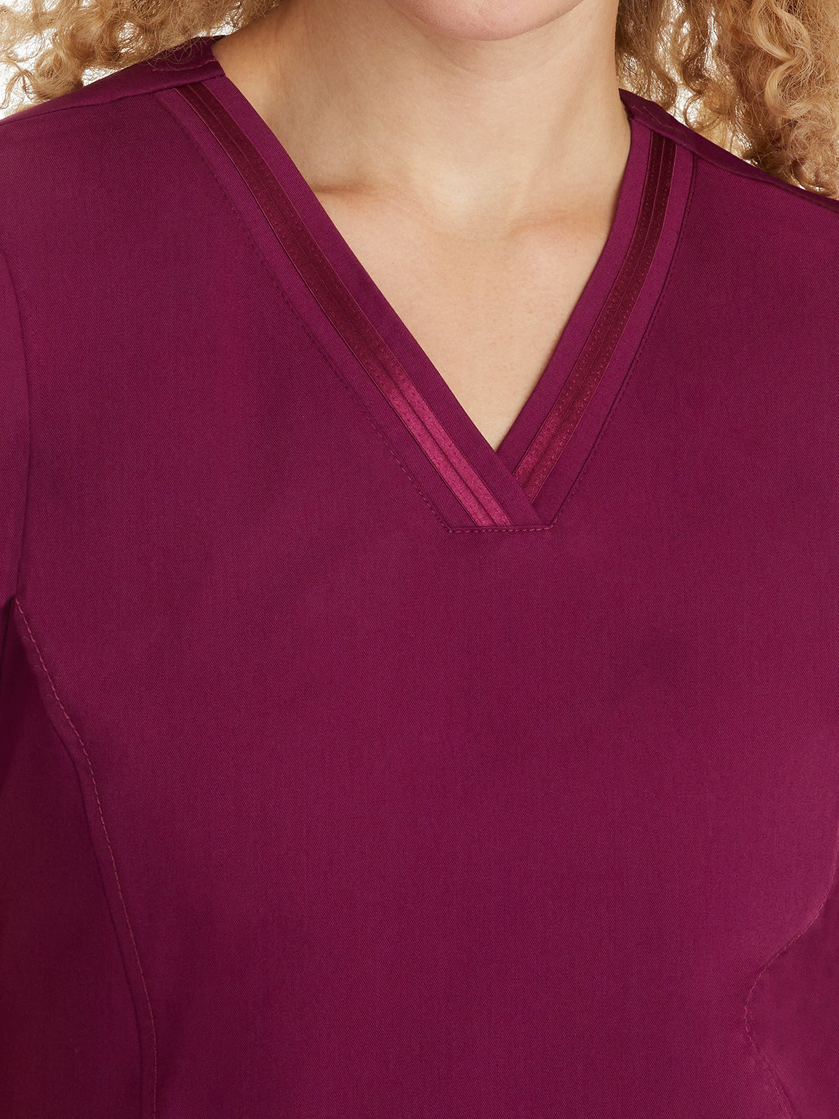 Women's 3-Pocket Jasmin Ribbon Trim Top - 2278 - Wine