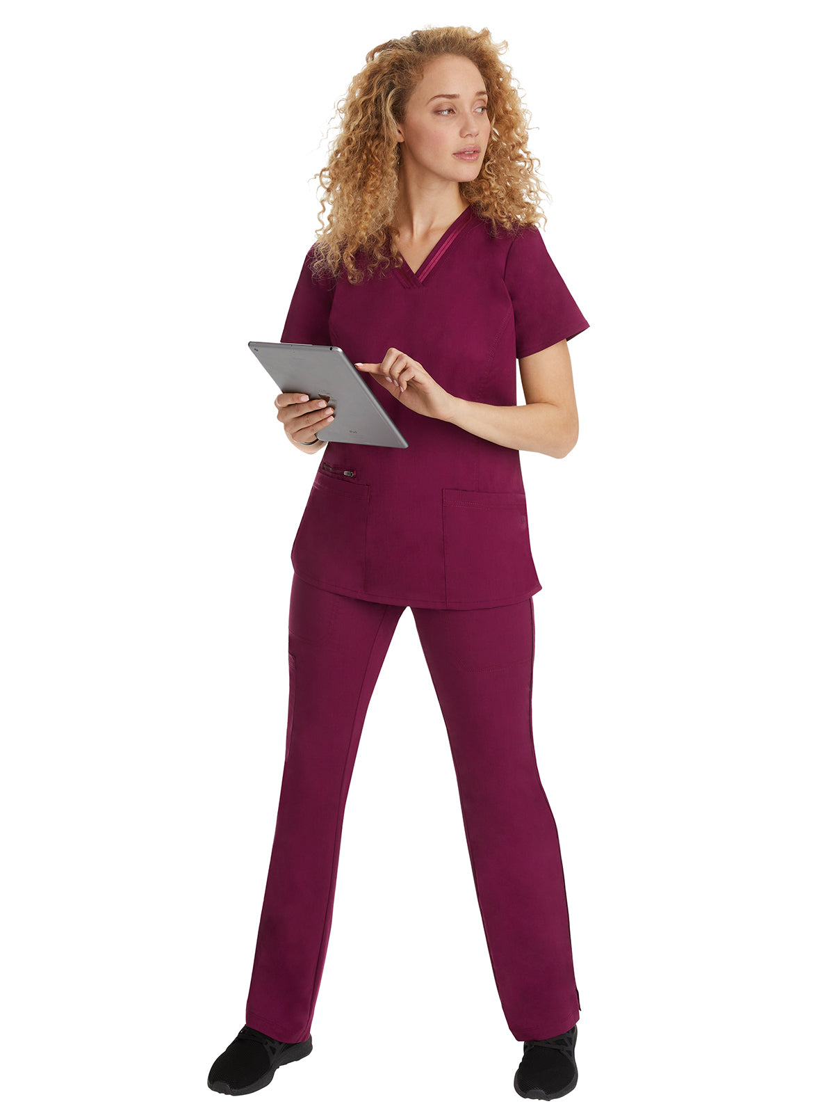 Women's 3-Pocket Jasmin Ribbon Trim Top - 2278 - Wine