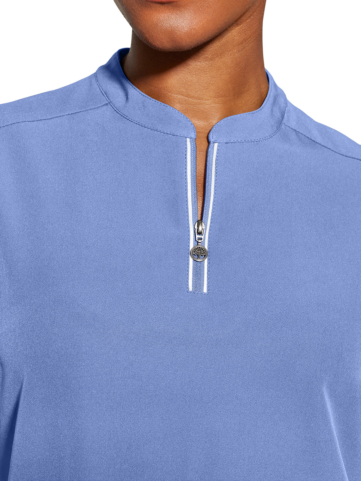 Women's 2-Pocket Sandy Mandarin Collar Top - 2286 - Ceil